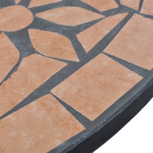 The Living Store Cafébord terrakotta 60 cm mosaik -  Utebord
