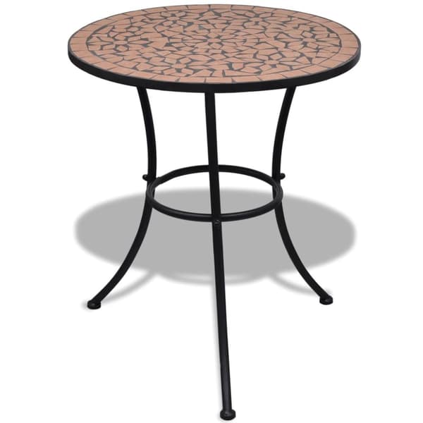 The Living Store Cafébord terrakotta 60 cm mosaik -  Utebord