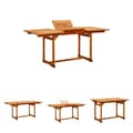 Miniatyrbillede 1 af 9: The Living Store havebord (120-170)x80x75 cm massivt akacietræ -  Haveborde
