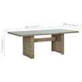 Miniatyrbillede 7 af 7: The Living Store havebord 200x100x74 cm glas og polyrattan brun -  Haveborde