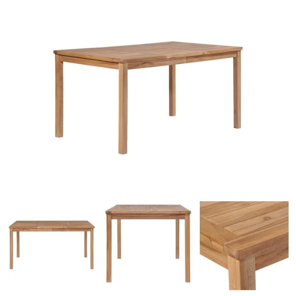 The Living Store havebord 150x90x77 cm massivt teaktræ - Haveborde