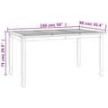 Miniatyrbillede 8 af 8: The Living Store havebord 150x90x75 cm massivt teaktræ -  Haveborde