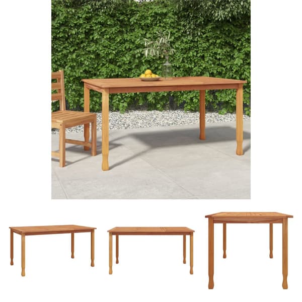 The Living Store havebord 150x90x75 cm massivt teaktræ -  Haveborde