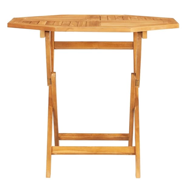 The Living Store Hopfällbart trädgårdsbord 85x85x76 cm massiv teak - Utebord