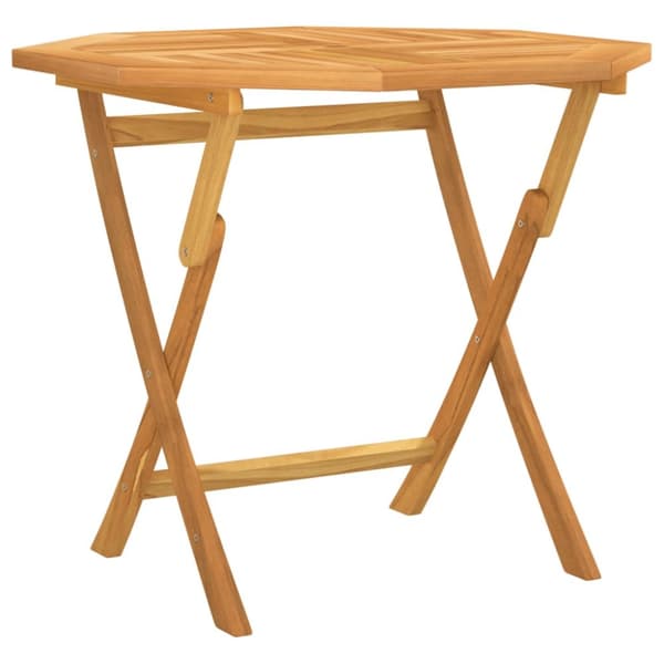 The Living Store Hopfällbart trädgårdsbord 85x85x76 cm massiv teak - Utebord