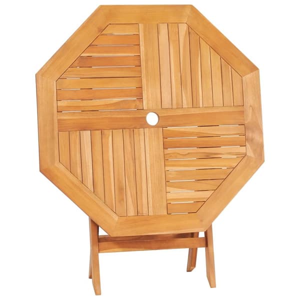 The Living Store Hopfällbart trädgårdsbord 85x85x76 cm massiv teak - Utebord
