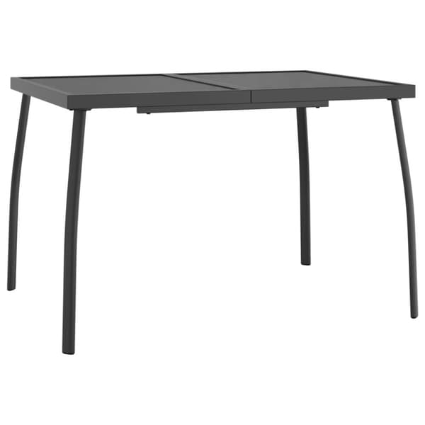 The Living Store havebord 110x80x72 cm stål og meshstof antracitgrå - Haveborde