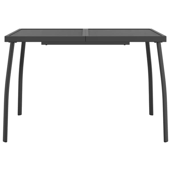 The Living Store havebord 110x80x72 cm stål og meshstof antracitgrå - Haveborde