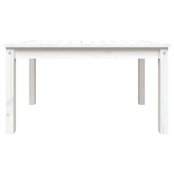 The Living Store havebord 82,5x50,5x45 cm massivt fyrretræ hvid -  Haveborde