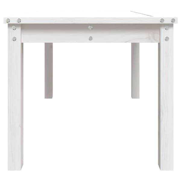 The Living Store havebord 82,5x50,5x45 cm massivt fyrretræ hvid -  Haveborde