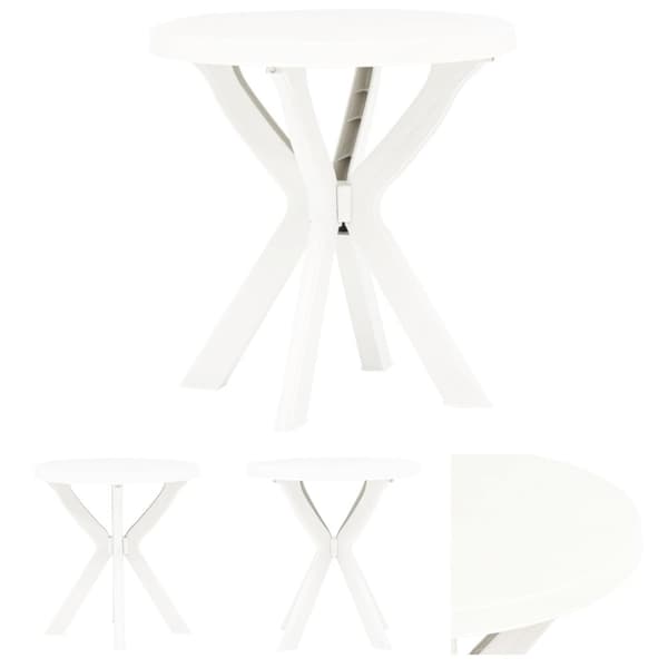 The Living Store bistrobord Ø70 cm plastik hvid - Haveborde