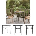 Miniatyrbillede 1 af 7: The Living Store tebord 45 cm polyrattan sort -  Haveborde