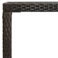 Miniatyrbillede 5 af 7: The Living Store barbord til haven 130x60x110 cm polyrattan og glas brun -  Haveborde