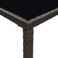 Miniatyrbillede 6 af 7: The Living Store barbord til haven 130x60x110 cm polyrattan og glas brun -  Haveborde