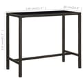 Miniatyrbillede 7 af 7: The Living Store barbord til haven 130x60x110 cm polyrattan og glas brun -  Haveborde