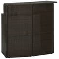 Miniatyrbillede 2 af 10: The Living Store barbord til haven 120x55x110 cm polyrattan brun -  Haveborde