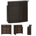 Miniatyrbillede 1 af 10: The Living Store barbord til haven 120x55x110 cm polyrattan brun -  Haveborde