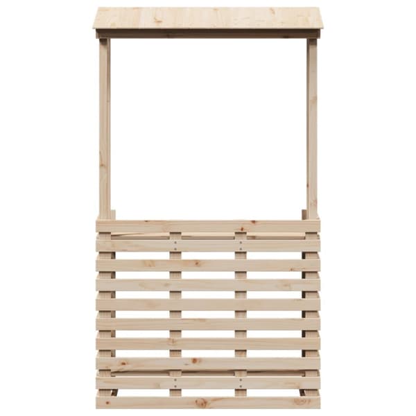 The Living Store udendørs barbord med tag 112,5x57x195,5 cm massivt træ -  Haveborde