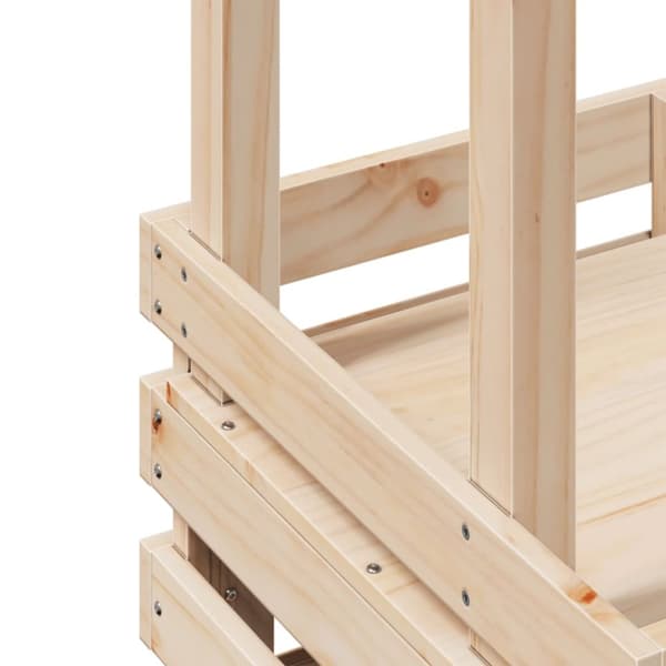 The Living Store udendørs barbord med tag 112,5x57x195,5 cm massivt træ -  Haveborde