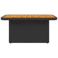 Miniatyrbillede 6 af 11: The Living Store havebord 90x55x71 cm polyrattan og akacietræ sort -  Haveborde