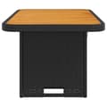 Miniatyrbillede 7 af 11: The Living Store havebord 90x55x71 cm polyrattan og akacietræ sort -  Haveborde