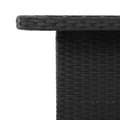 Miniatyrbillede 9 af 11: The Living Store havebord 90x55x71 cm polyrattan og akacietræ sort -  Haveborde