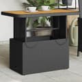 Miniatyrbillede 2 af 11: The Living Store havebord 90x55x71 cm polyrattan og akacietræ sort -  Haveborde