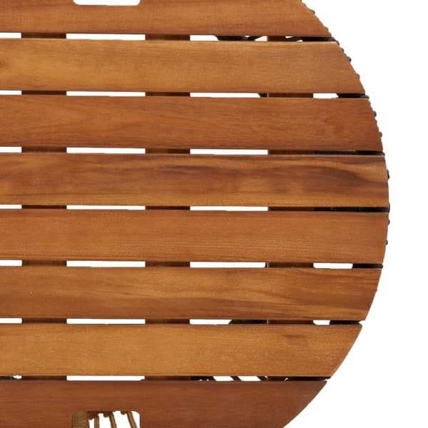 The Living Store Sivupöydät 2 kpl puinen pöytälevy beige polyrottinki -  Ulkopöydät