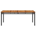 Miniatyrbillede 5 af 10: The Living Store havebord 180x90x75 cm polyrattan og akacietræ sort -  Haveborde