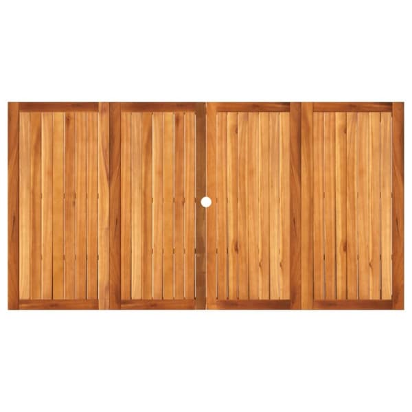The Living Store havebord 180x90x75 cm polyrattan og akacietræ sort - Haveborde