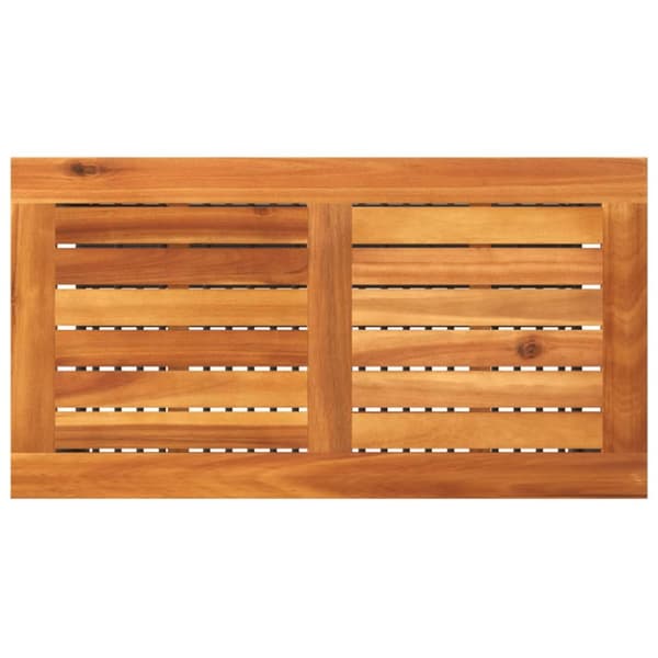 The Living Store havebord 70x38x42 cm polyrattan og akacietræ sort -  Haveborde