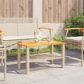 Miniatyrbillede 4 af 10: The Living Store havebord 70x38x42 cm polyrattan og akacietræ beige -  Haveborde