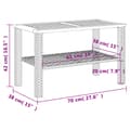 Miniatyrbillede 9 af 10: The Living Store havebord 70x38x42 cm polyrattan og akacietræ beige -  Haveborde