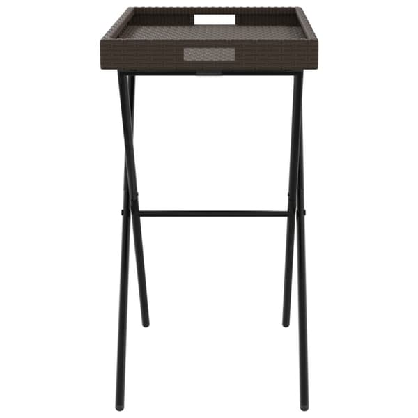 The Living Store bakkebord 65x40x75 cm polyrattan brun -  Haveborde