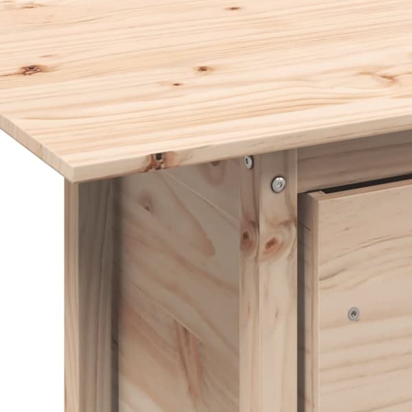 The Living Store havebord 100x50x75 cm massivt fyrretræ - Haveborde