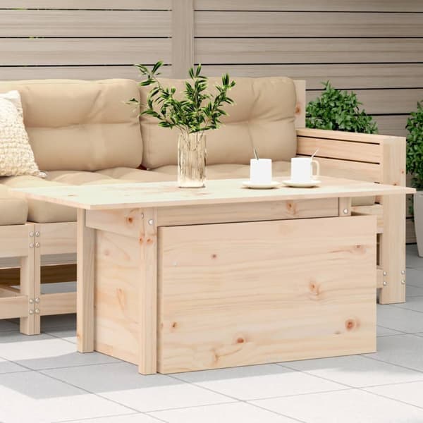 The Living Store havebord 100x50x75 cm massivt fyrretræ - Haveborde