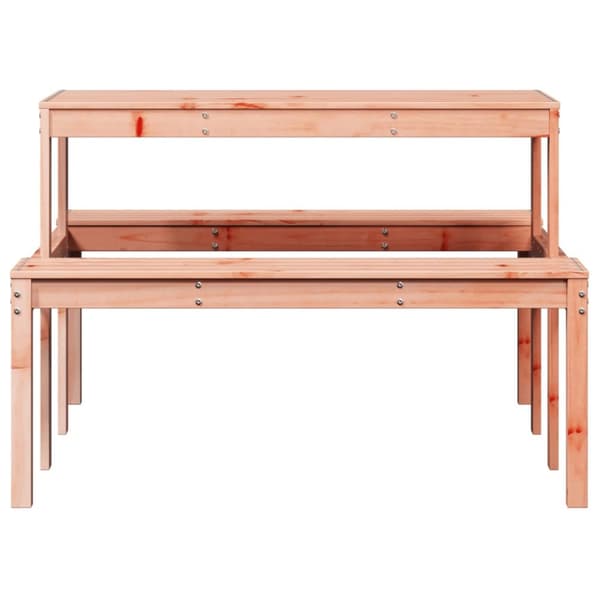 The Living Store Picknickbord 110x134x75 cm massivt douglasträ - Utebord