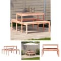 Miniatyrbild 1 av 10: The Living Store Picknickbord 110x134x75 cm massivt douglasträ -  Utebord