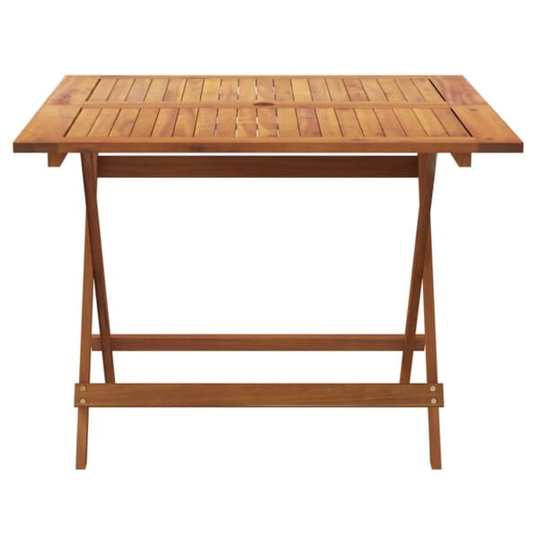 The Living Store Hopfällbart trädgårdsbord 90x90x75 cm massivt akaciaträ - Utebord