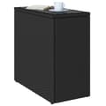 Miniatyrbillede 5 af 11: The Living Store havebord med glastop 58x27,5x55 cm polyrattan sort -  Haveborde