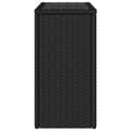 Miniatyrbillede 6 af 11: The Living Store havebord med glastop 58x27,5x55 cm polyrattan sort -  Haveborde