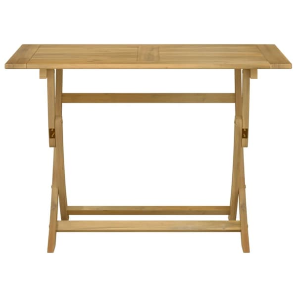 The Living Store Kokoontaittuva puutarhapöytä 110x55x75 cm täysi akasiapuu - Ulkopöydät