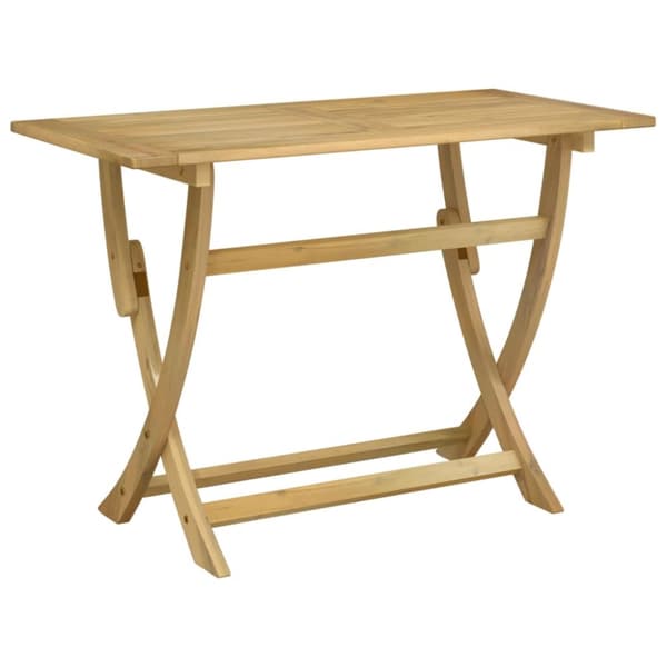 The Living Store Kokoontaittuva puutarhapöytä 110x55x75 cm täysi akasiapuu - Ulkopöydät