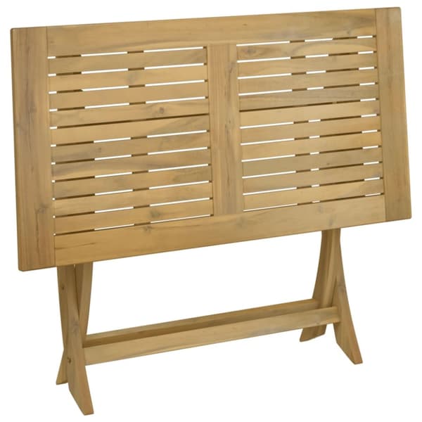 The Living Store Kokoontaittuva puutarhapöytä 110x55x75 cm täysi akasiapuu - Ulkopöydät