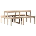 Miniatyrbillede 3 af 10: The Living Store picnicbord 160x134x75 cm massivt fyrretræ -  Haveborde