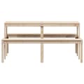 Miniatyrbillede 5 af 10: The Living Store picnicbord 160x134x75 cm massivt fyrretræ -  Haveborde