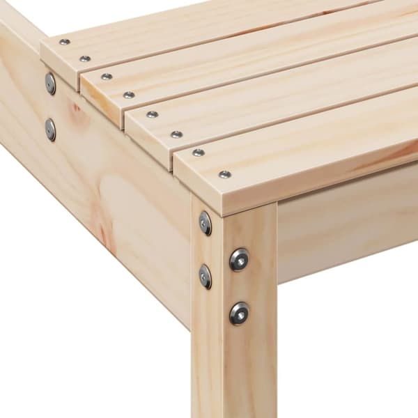 The Living Store picnicbord 160x134x75 cm massivt fyrretræ - Haveborde