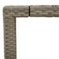 Miniatyrbillede 11 af 11: The Living Store havebord med glastop 150x90x75 cm polyrattan lysegrå -  Haveborde