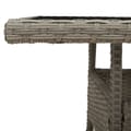 Miniatyrbillede 11 af 11: The Living Store havebord med glastop 80x80x75 cm polyrattan lysegrå -  Haveborde