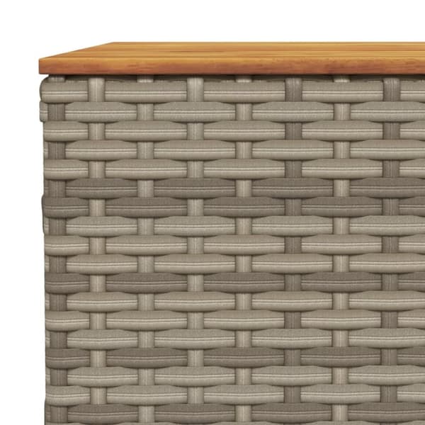 The Living Store havebord 55x55x36 cm polyrattan og akacietræ grå -  Haveborde